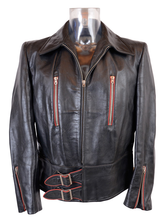 Wholesale Vintage Clothing Men leather straight zip jackets
